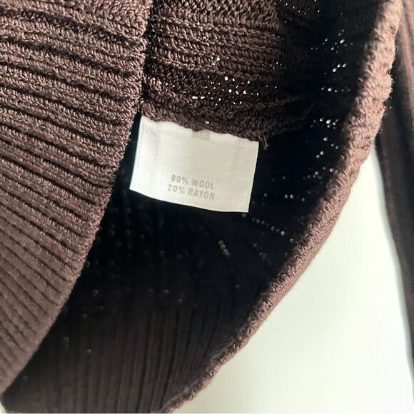 St. John Collection Brown Ribbed Zip-Front Sweater Jacket Size P (Small petite) - Picture 7 of 7